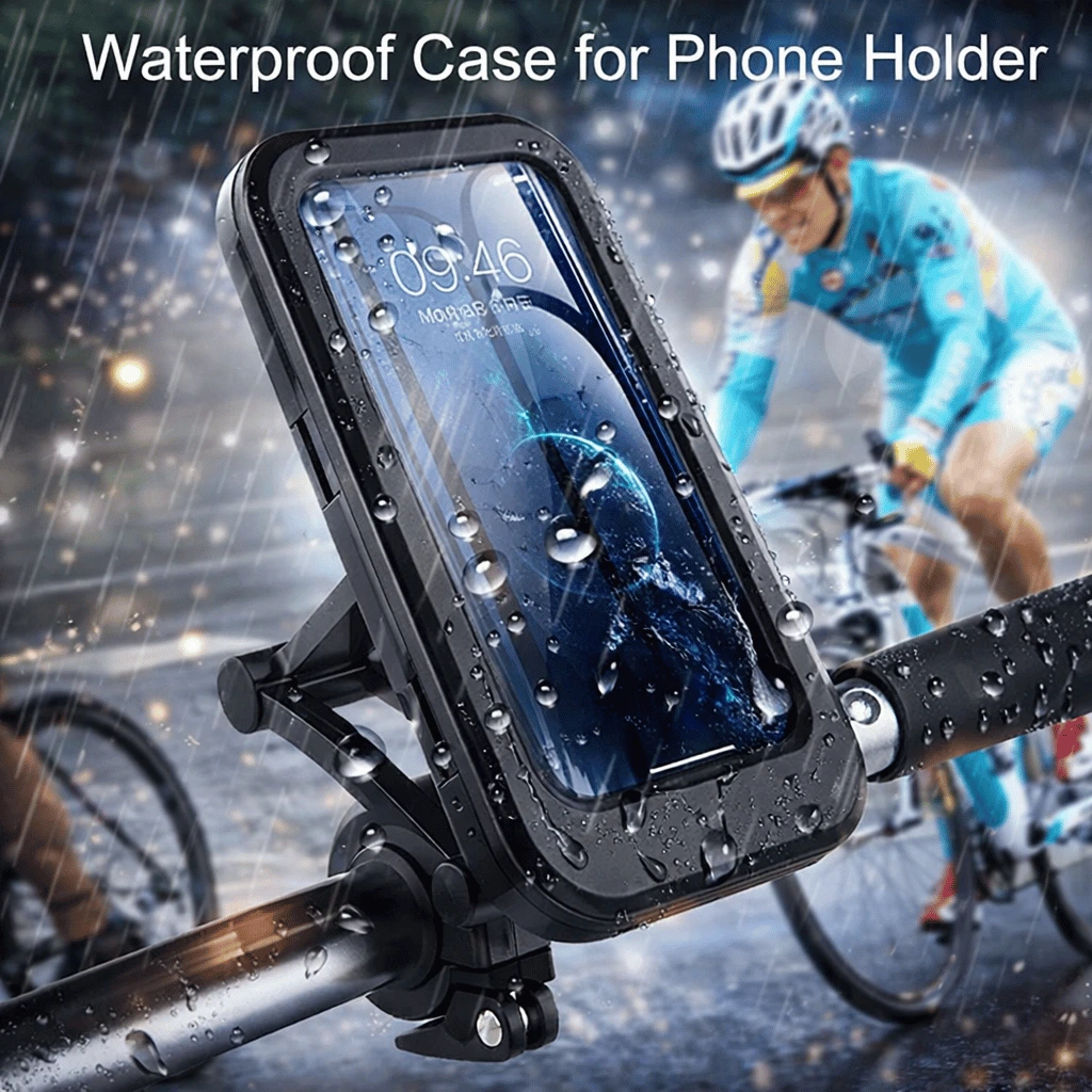 Waterproof Magnetic Bicycle Mobile Holder 360 Degree Rotation