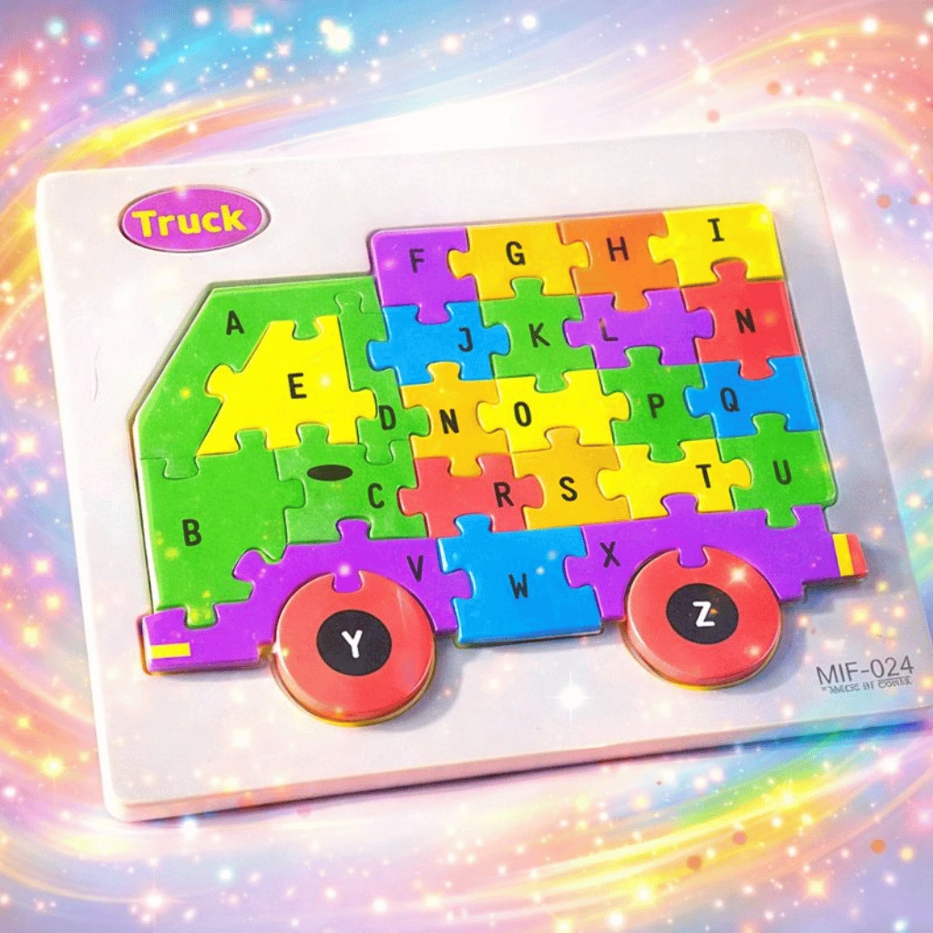 Wooden Alphabet Puzzle Board Premium A-Z English Letters Learning Toy for Kids
