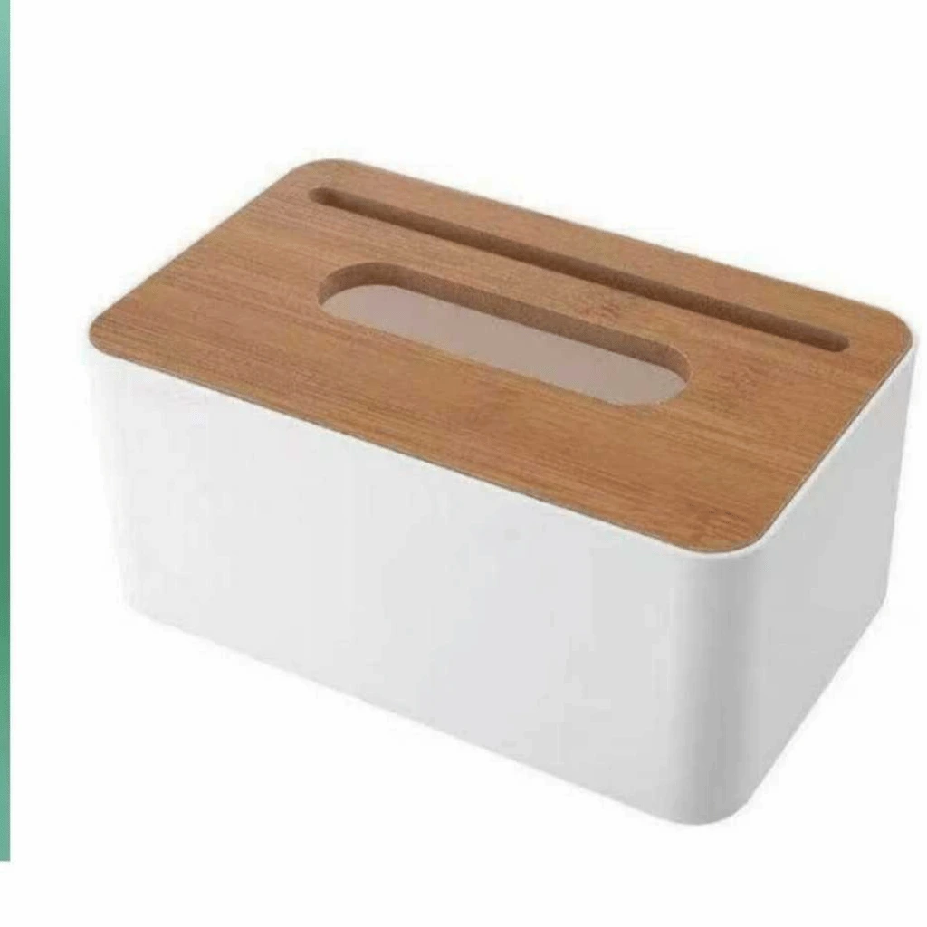 Wooden Tissue Box Cover – Rectangular Handcrafted Facial Tissue Holder