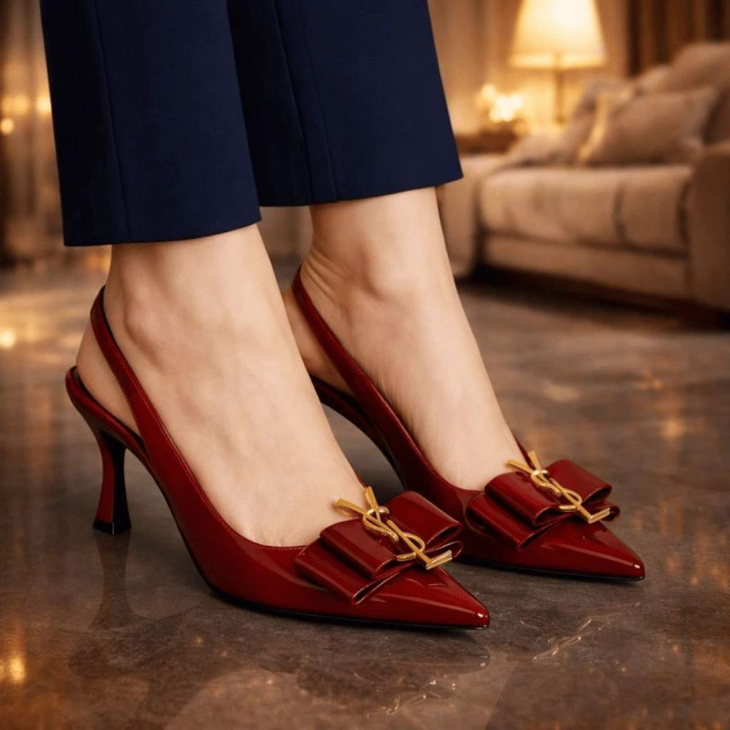 YSL Heel Shoes Elegant Style Women Sandal Durable Quality Comfortable Wear