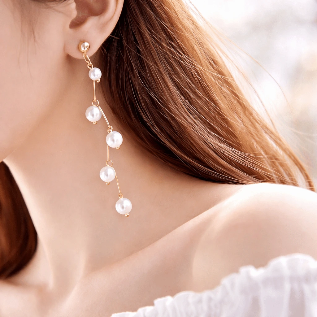 Zig Zag White Choker With Earrings