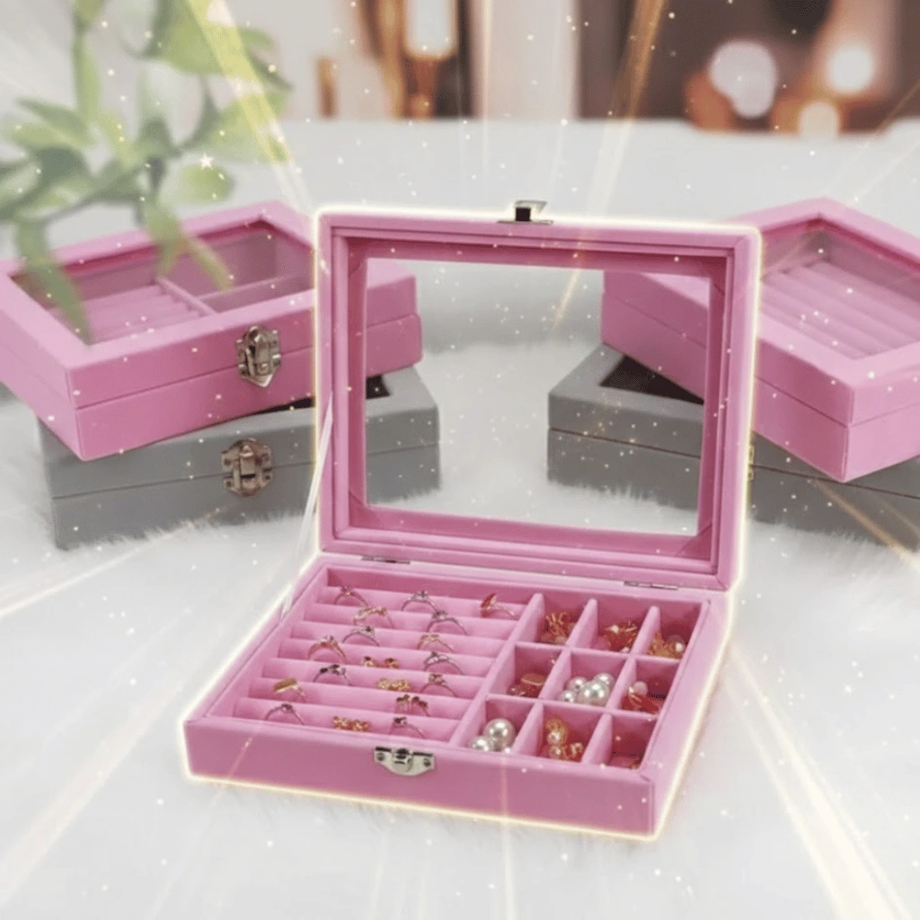 Jewelry Storage Organizer Box with Lock | Multi functional Gift for Women | Random Colour