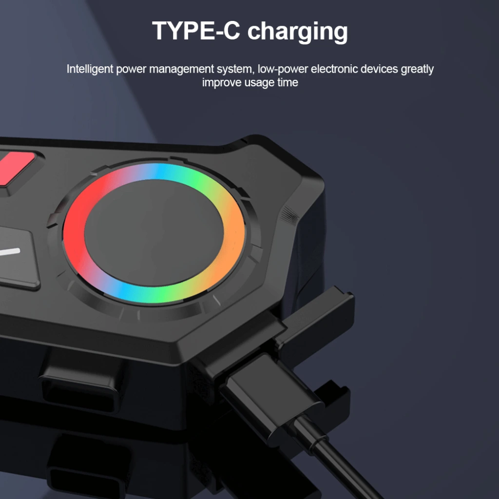 K06A Helmet Wireless Earphone Bluetooth Helmet Intercom Headset with RGB Control