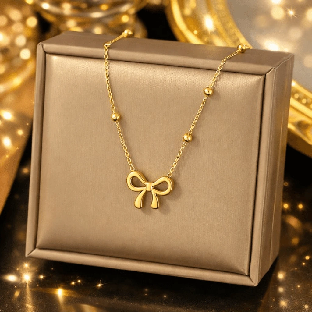 Knot Shape Ball Stainless Steel Necklace Elegant Jewellery