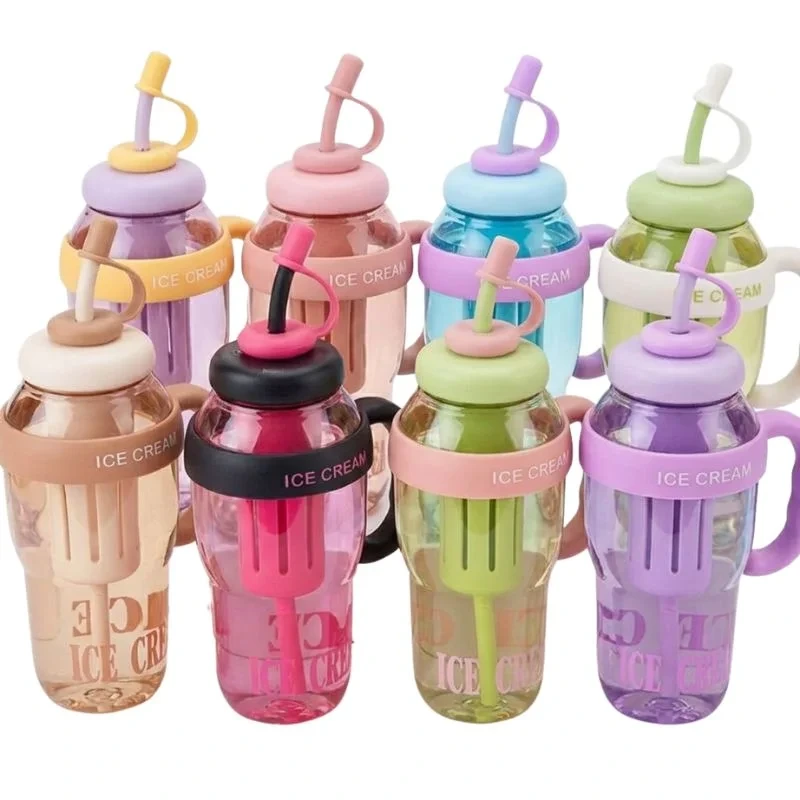 Ice Cream Water Bottle With Straw & Tea Infuser | 1400Ml | | Large Capacity Gym & Summer Drink Bottle
