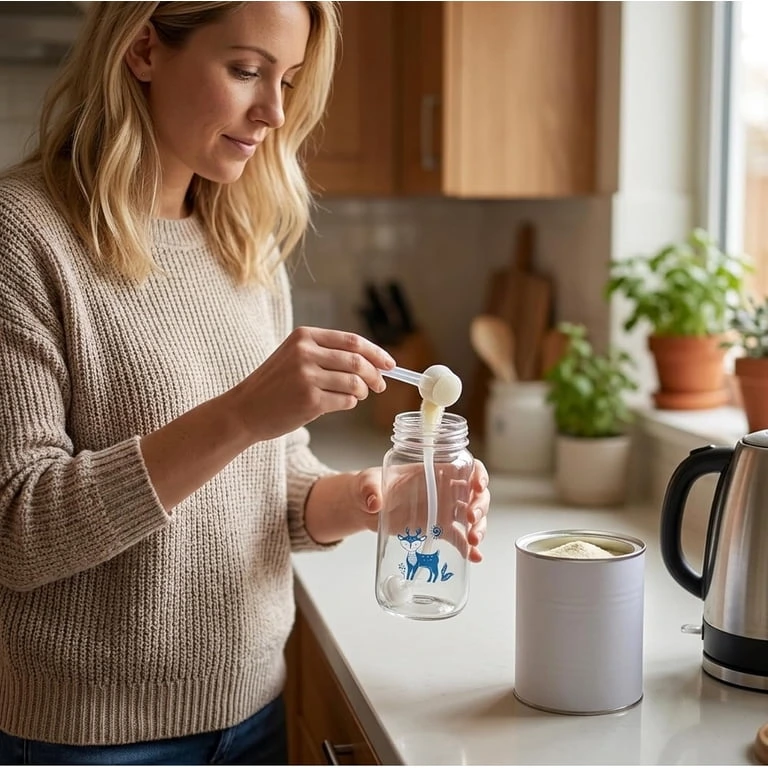 240Ml Hands-Free Baby Feeding Bottle | Self Feeding Anti-Colic Baby Feeder With Silicone Nipple