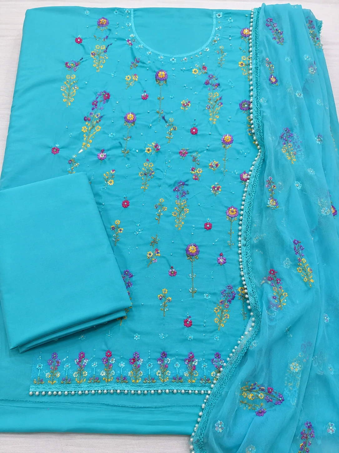 Ferozi 3 Piece Embroidered Suit | Elegant Pakistani Lawn Dress