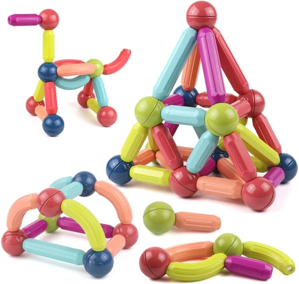 25 Pcs Magnetic Rod Building Blocks For Kids | Upgraded & Thickened Strong Magnet DIY Educational Construction Toy