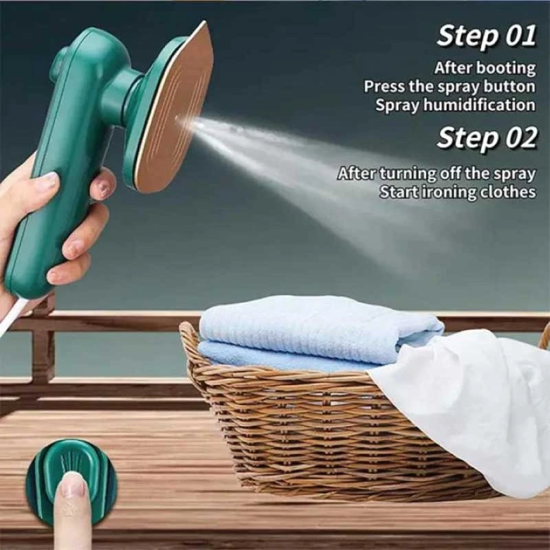 Mini Electric Steam Iron With Spray | Portable Travel Iron For Clothes