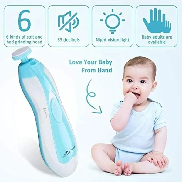 Electric Baby Nail Trimmer & Nail File Kit | Safe Baby Nail Clipper With Multiple Grinding Heads | Gentle Nail Care For Newborns