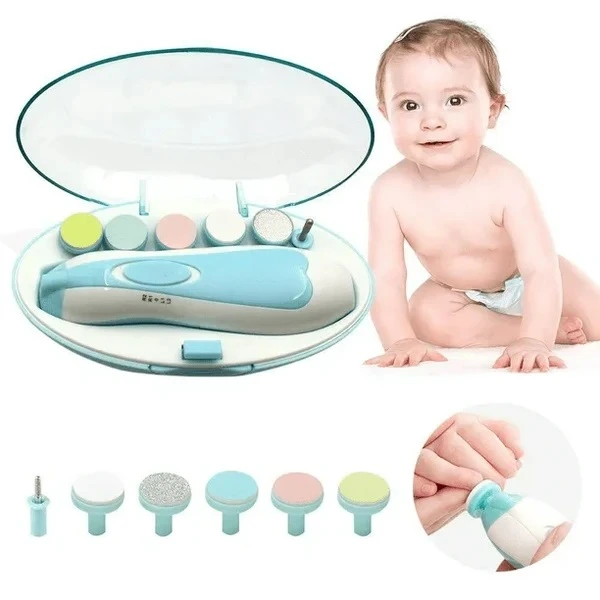 Electric Baby Nail Trimmer & Nail File Kit | Safe Baby Nail Clipper With Multiple Grinding Heads | Gentle Nail Care For Newborns