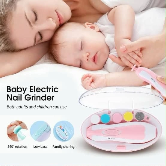 Electric Baby Nail Trimmer & Nail File Kit | Safe Baby Nail Clipper With Multiple Grinding Heads | Gentle Nail Care For Newborns