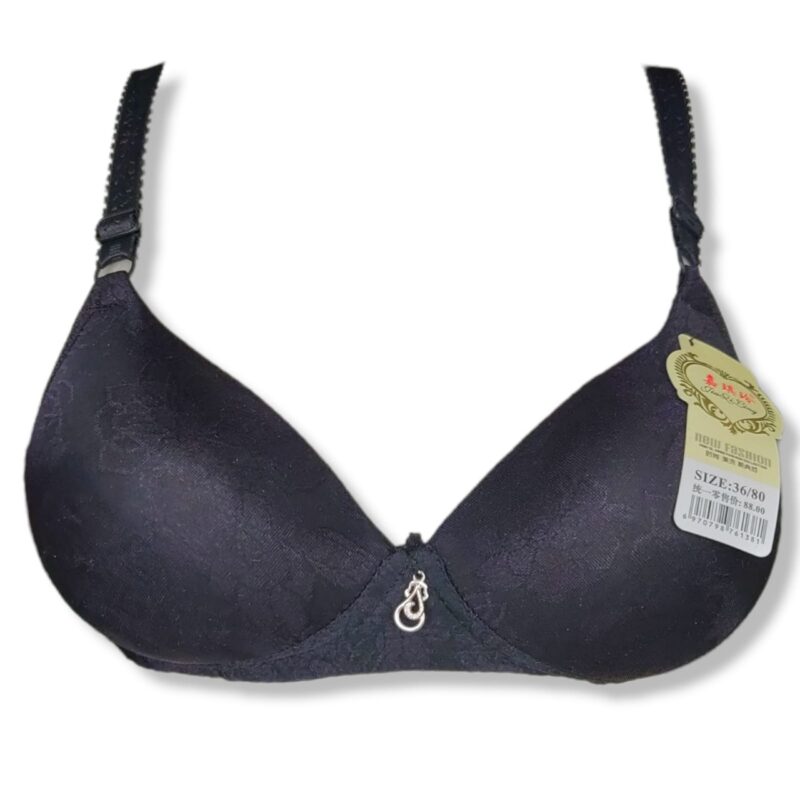Soft Double Padded Embossed Silk Bra
