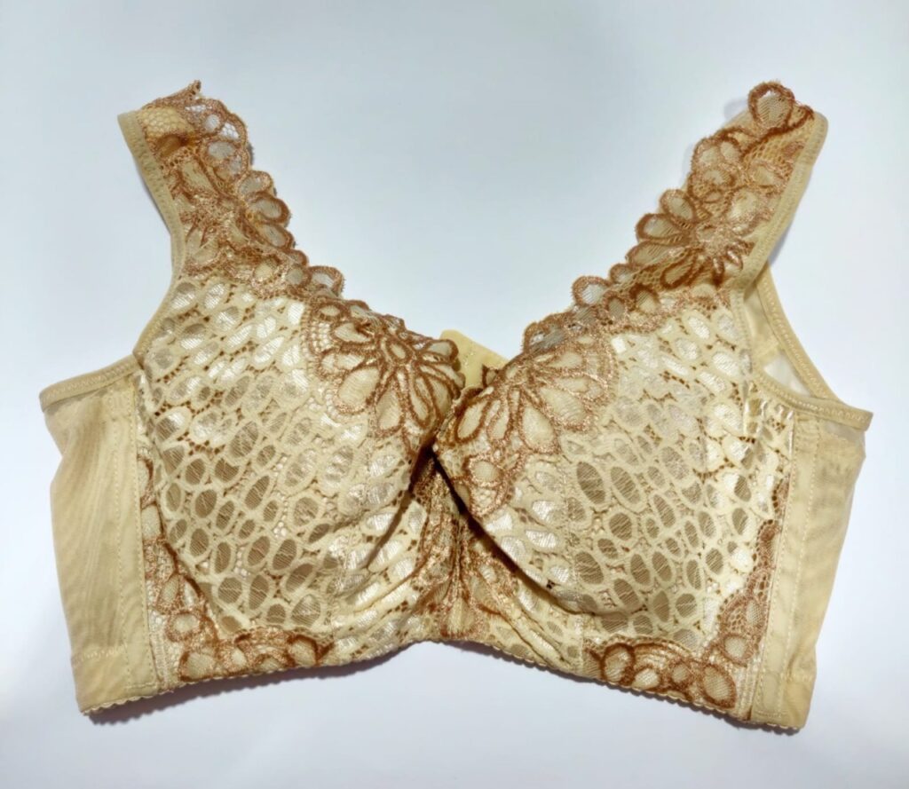 Women Wireless Lace Solid Lightly with Ring r Back Closure Bra