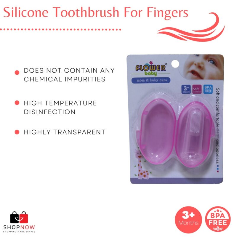 Finger Toothbrush Baby Tongue Brush Teeth Soft Silicone Material