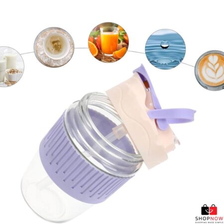 Dual Drinking Glass with Rubber Sleeve