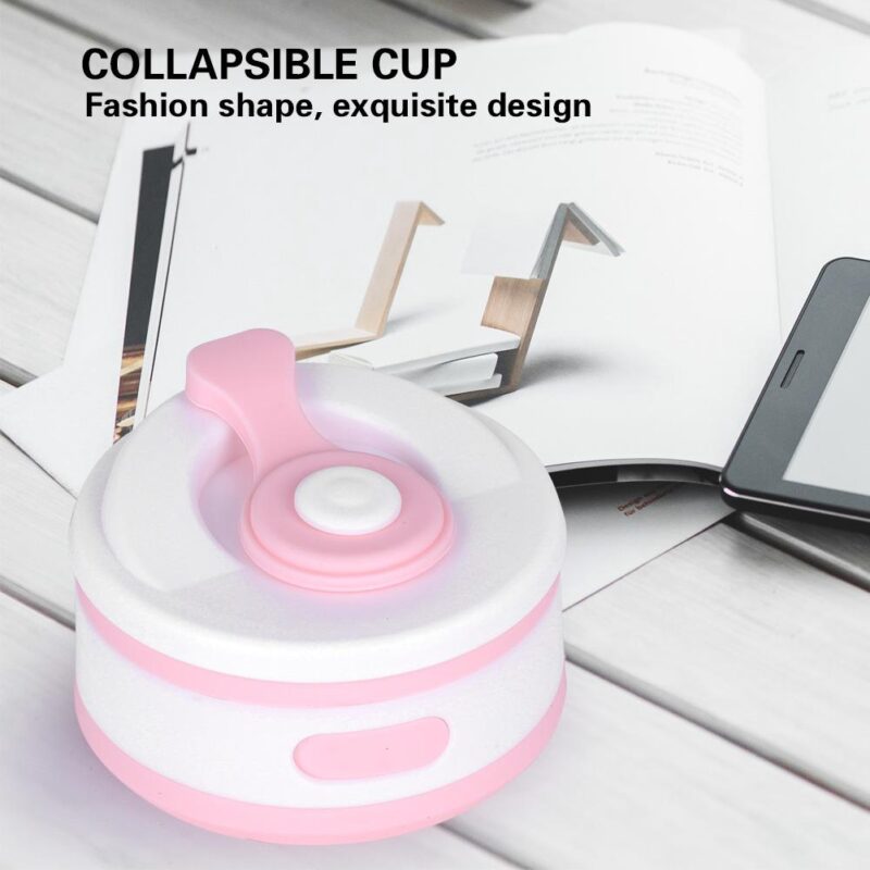 Stylish Collapsible Coffee Cup Silicone with Lid - Image 2